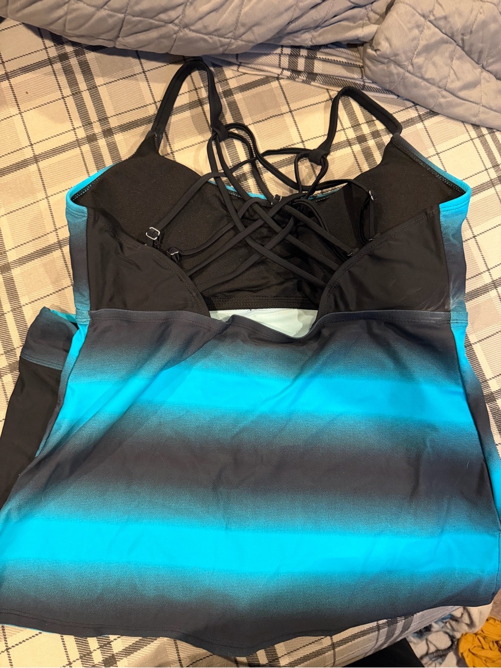 Strappy Ombre Blue Tankini - Picture 3 of 3
